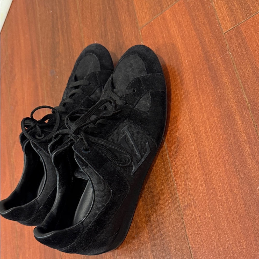 Louis Vuitton Black Suede Sneakers